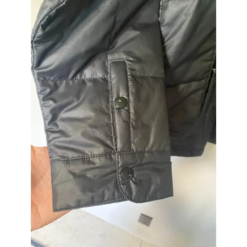 Nike 6.0 Skateboard Black Quilted Jacket w/Gingham Lining RARE XL Snap Closure